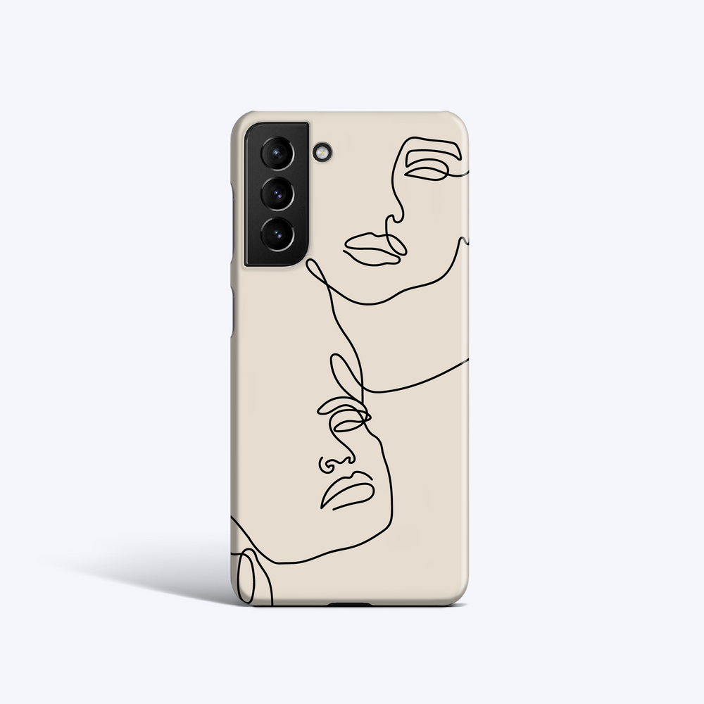 LINE ART FACES Samsung S23 Case