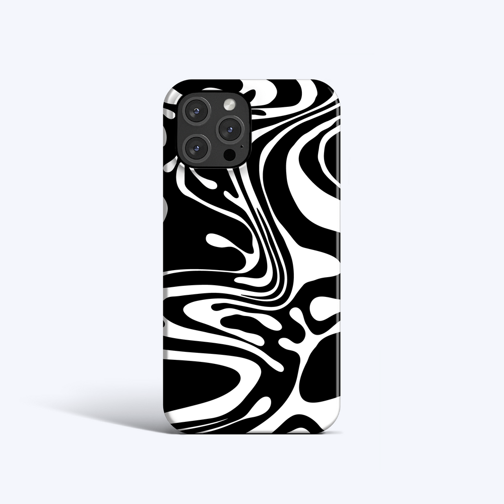 BLACK LIQUID MARBLE iPhone 16 Case