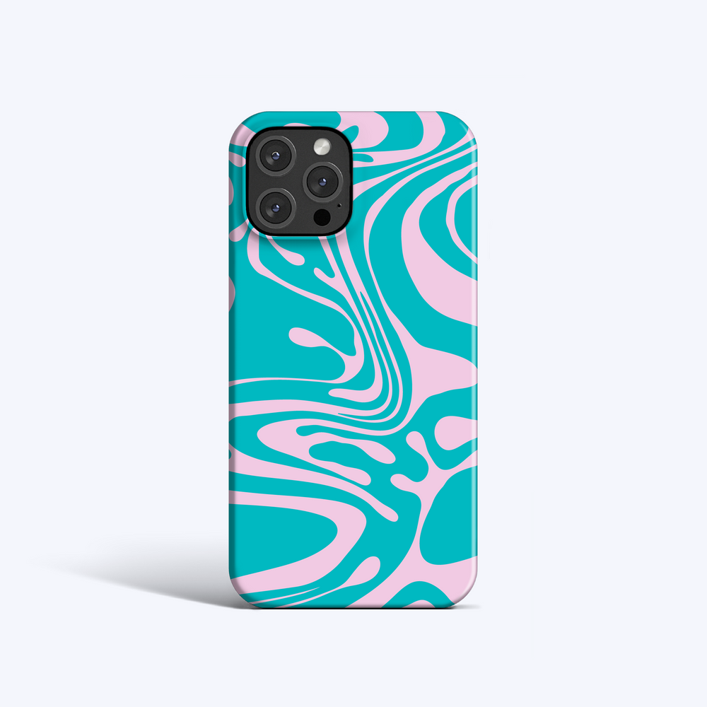 TURQUOISE LIQUID MARBLE iPhone 16 Case