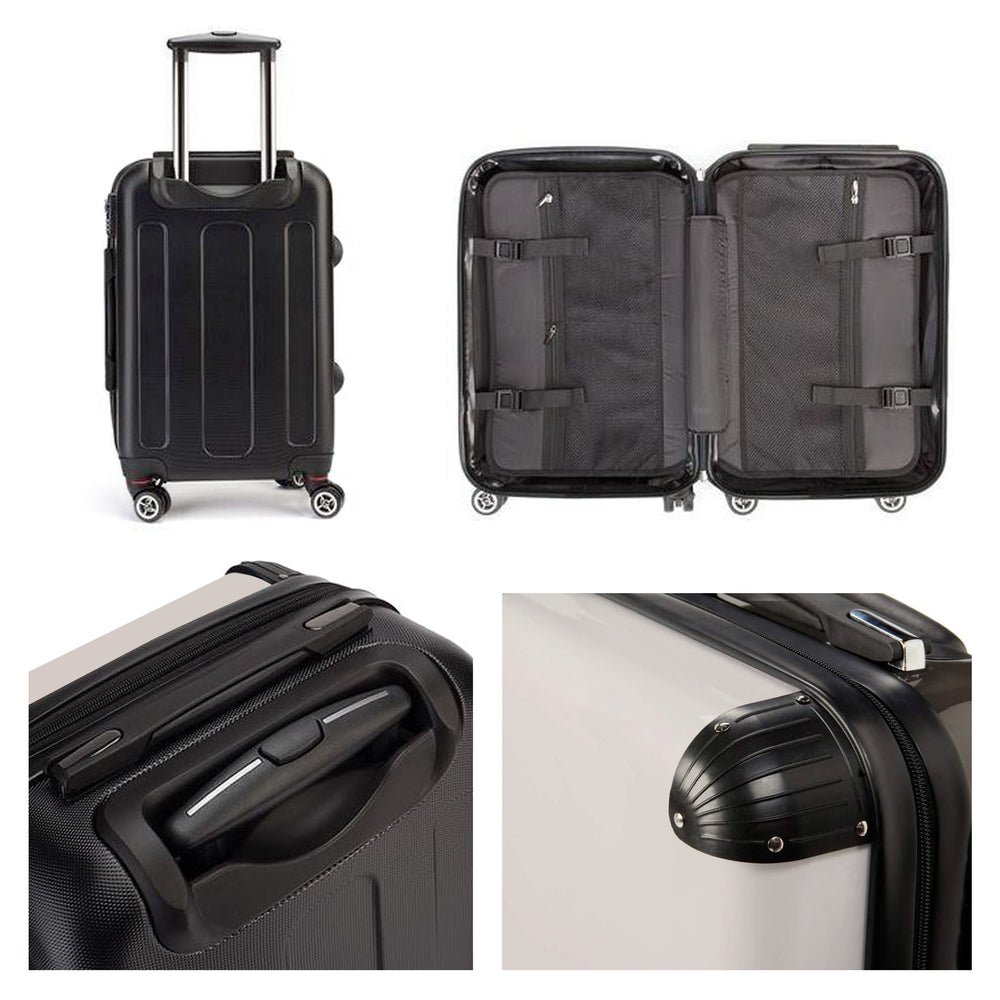WAVY CHECK RED SUITCASE