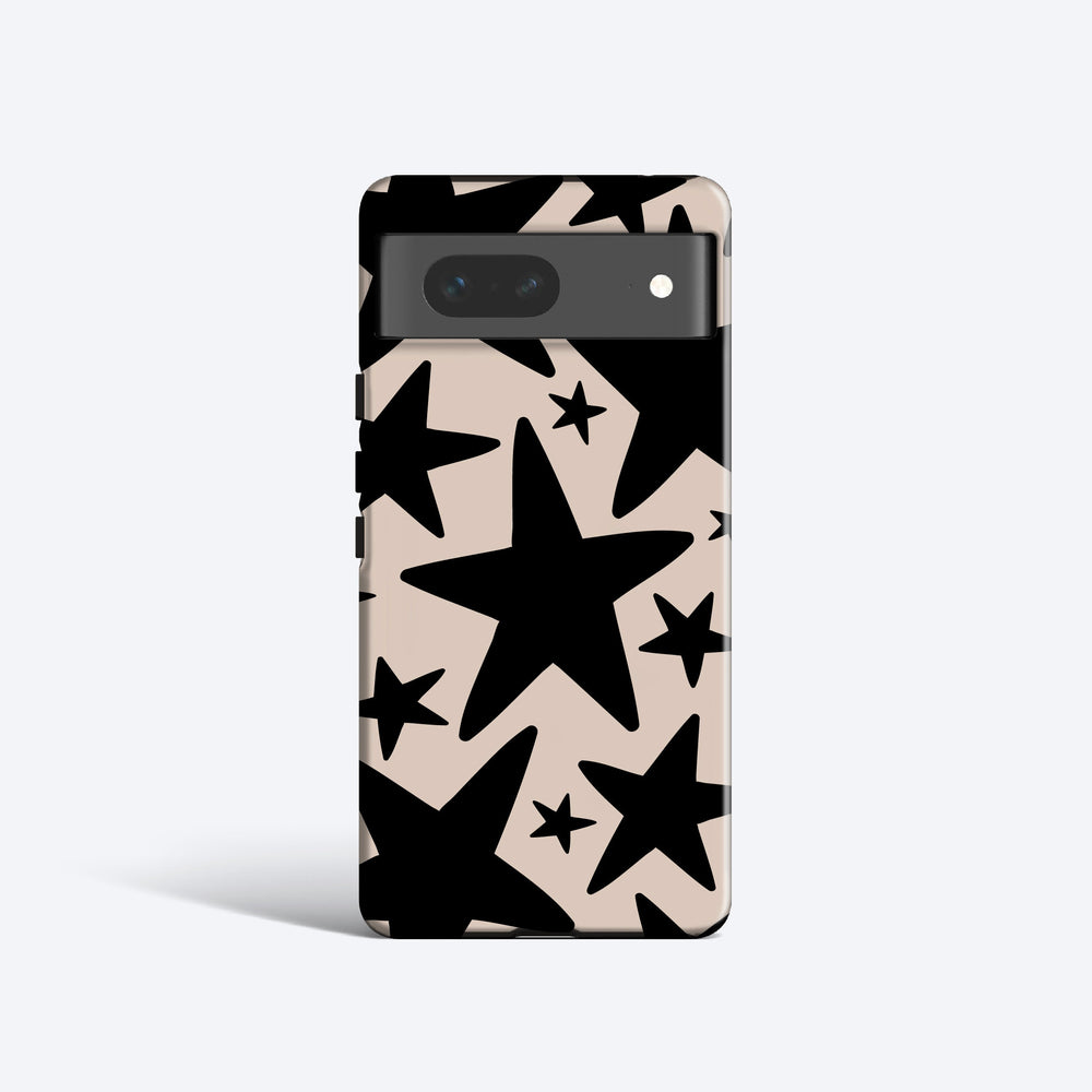 BLACK WONKY STARS Pixel 8 Case