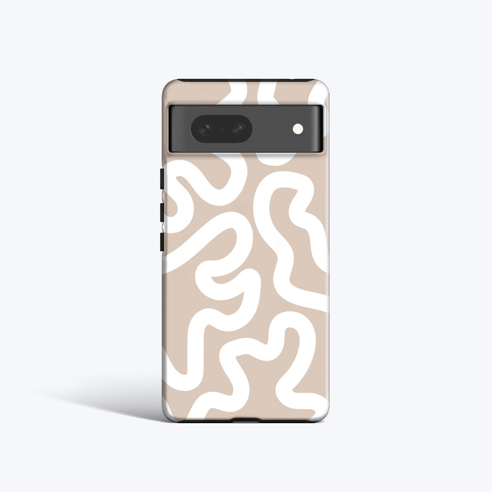 FUNKY LINES BEIGE Pixel 8 Case