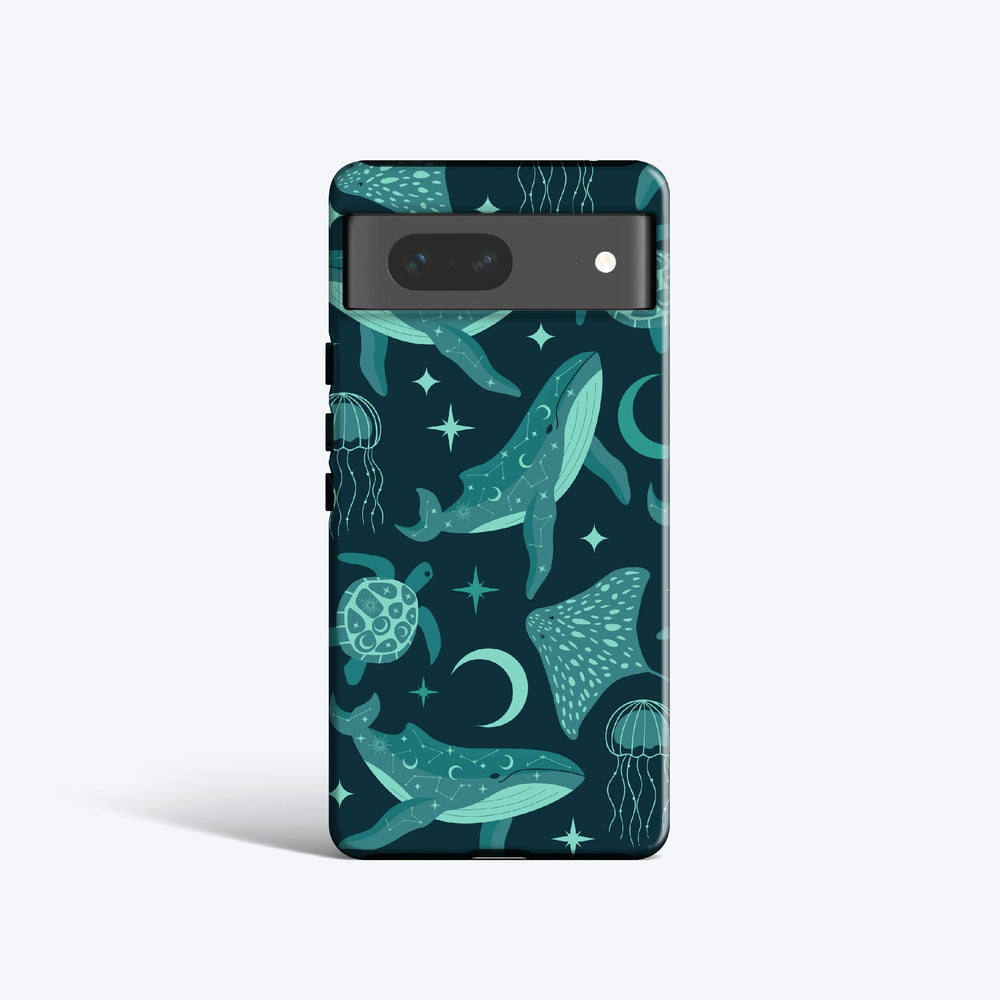 CELESTIAL SEA LIFE TEAL Pixel 8 Case